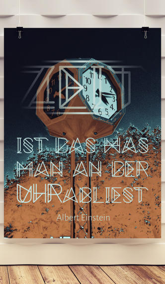Abstrakt verfremdete Foto der Straßenuhr