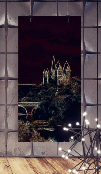 Der Limburger Dom in künstlerisch verfremdeter Optik