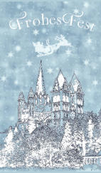 Der Limburger Dom grafisch als Weihnachtsmotiv gestaltet