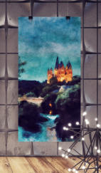 Der Limburger Dom in Watercolor-Optik